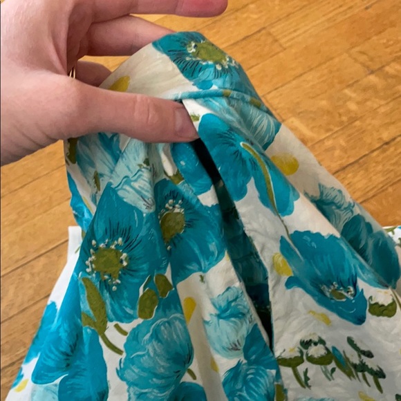 Vintage 1960’s White Cotton Floral Circle Skirt - Picture 9 of 16